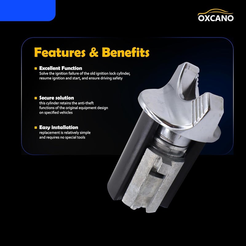 OXCANO 924-730 Ignition Lock Cylinder Compatible with Ford E150 250 350 1992-1995 F150 F250 F350 F53 F59 1993-1996 Lincoln 1993-1998 Mercury 1990-1995 Ignition Switch Lock Cylinder with Keys - Image 3